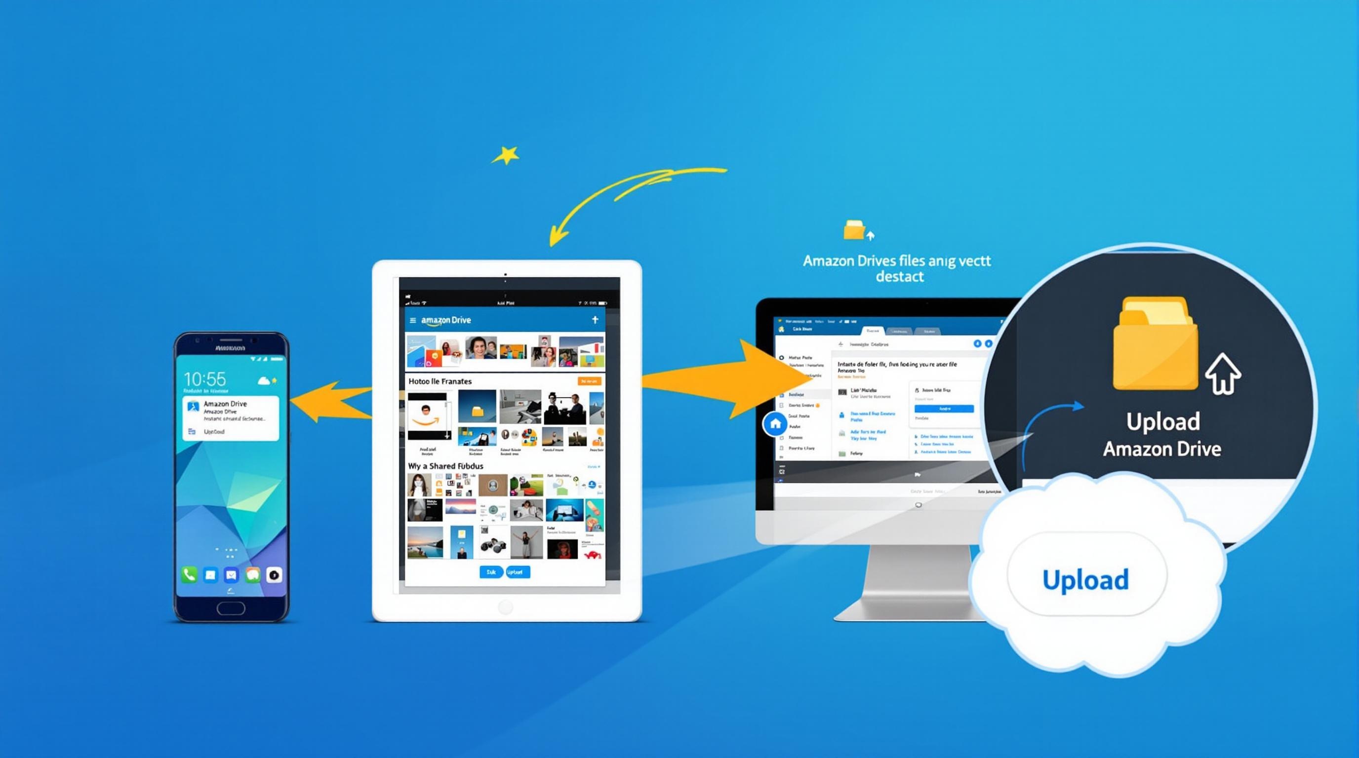 Capture illustrant la synchronisation Amazon Drive multi-appareils