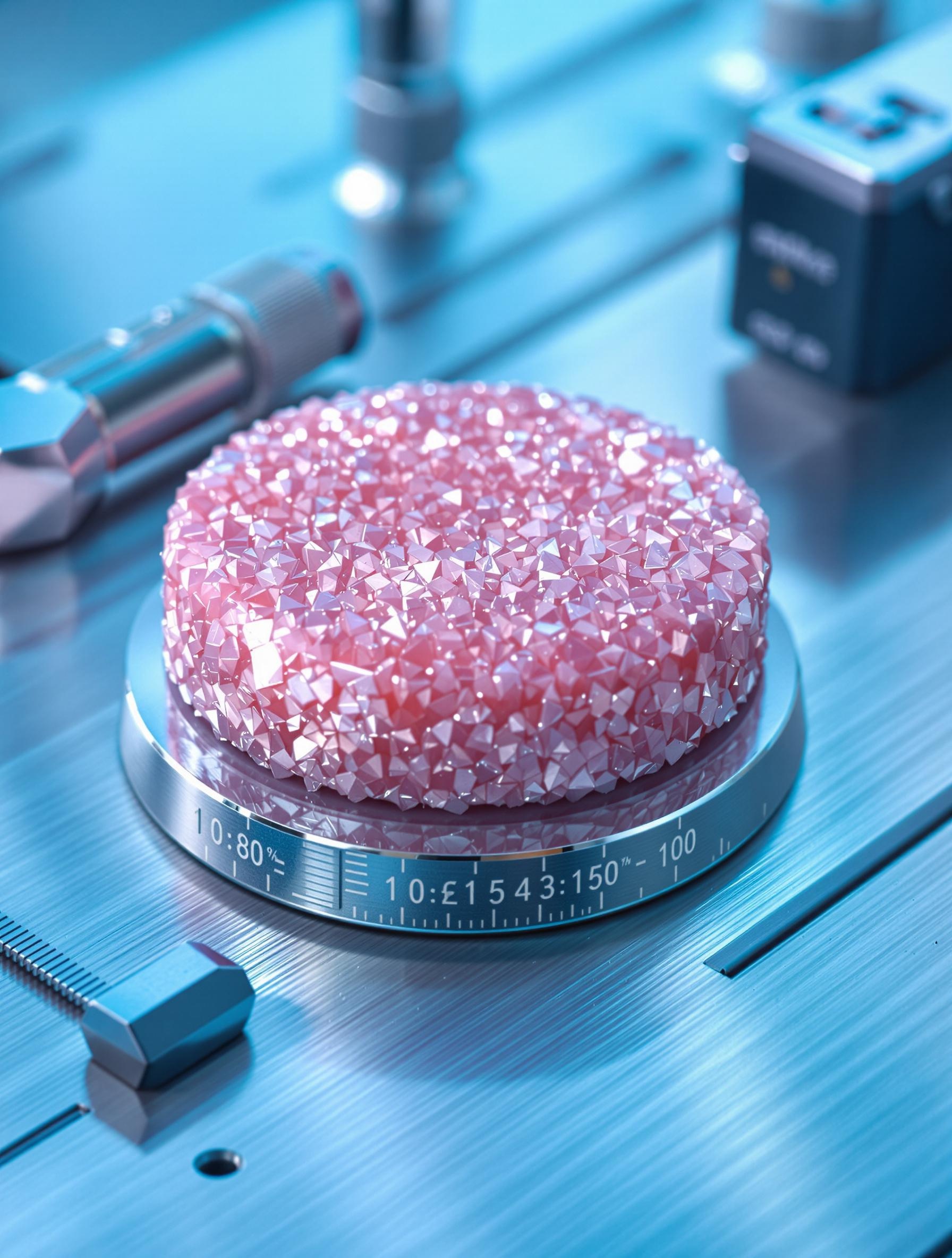 Bouton d'estimation pour la robotique industrielle, de couleur rose quartz