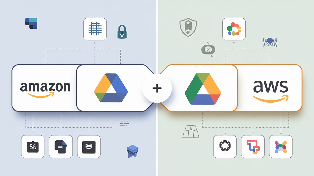 Tableau comparatif UX et sécurité Amazon Drive vs Google Drive