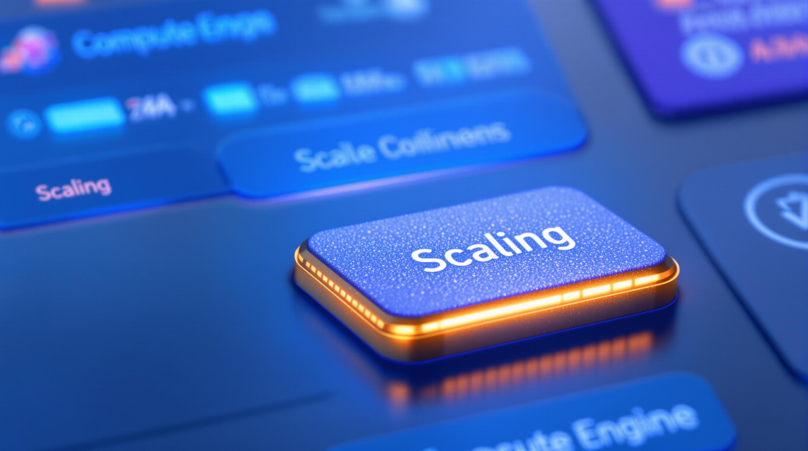 Interface Compute Engine avec bouton de scaling granuleux