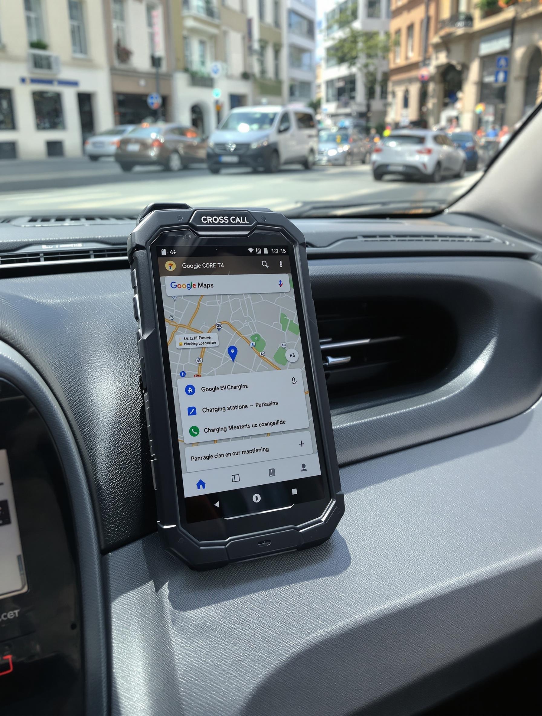 CROSS CALL CORE T4 recherche stations recharge et parcmètre Smart ForTwo électrique