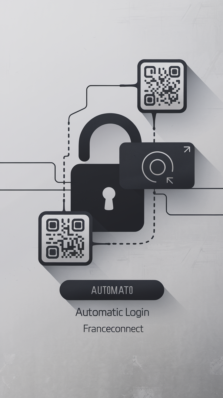 Ajout automatique certificat TousAntiCovid via FranceConnect icônes QR Code padlock bleu blanc rouge