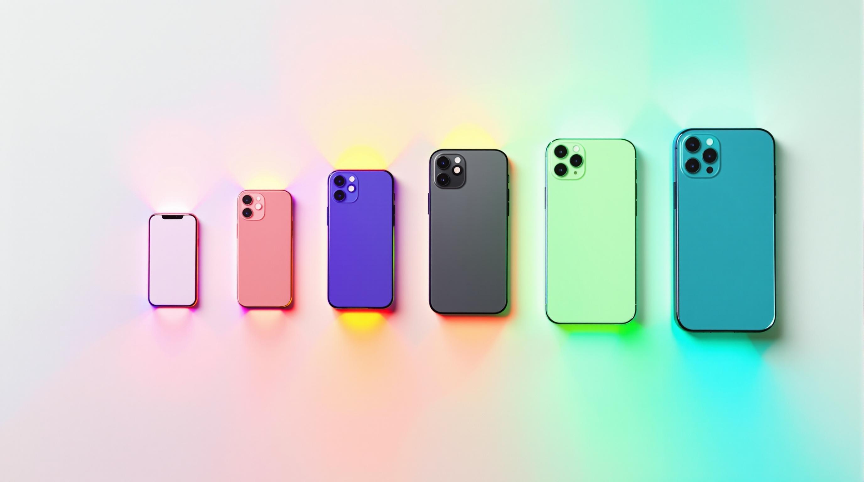 Comparatif des dimensions des iPhones du SE au 15 Pro Max