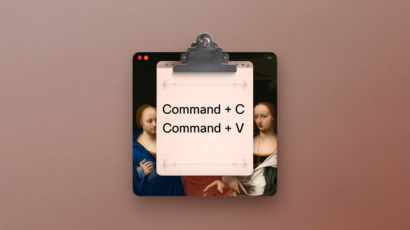 Illustration du presse-papiers macOS