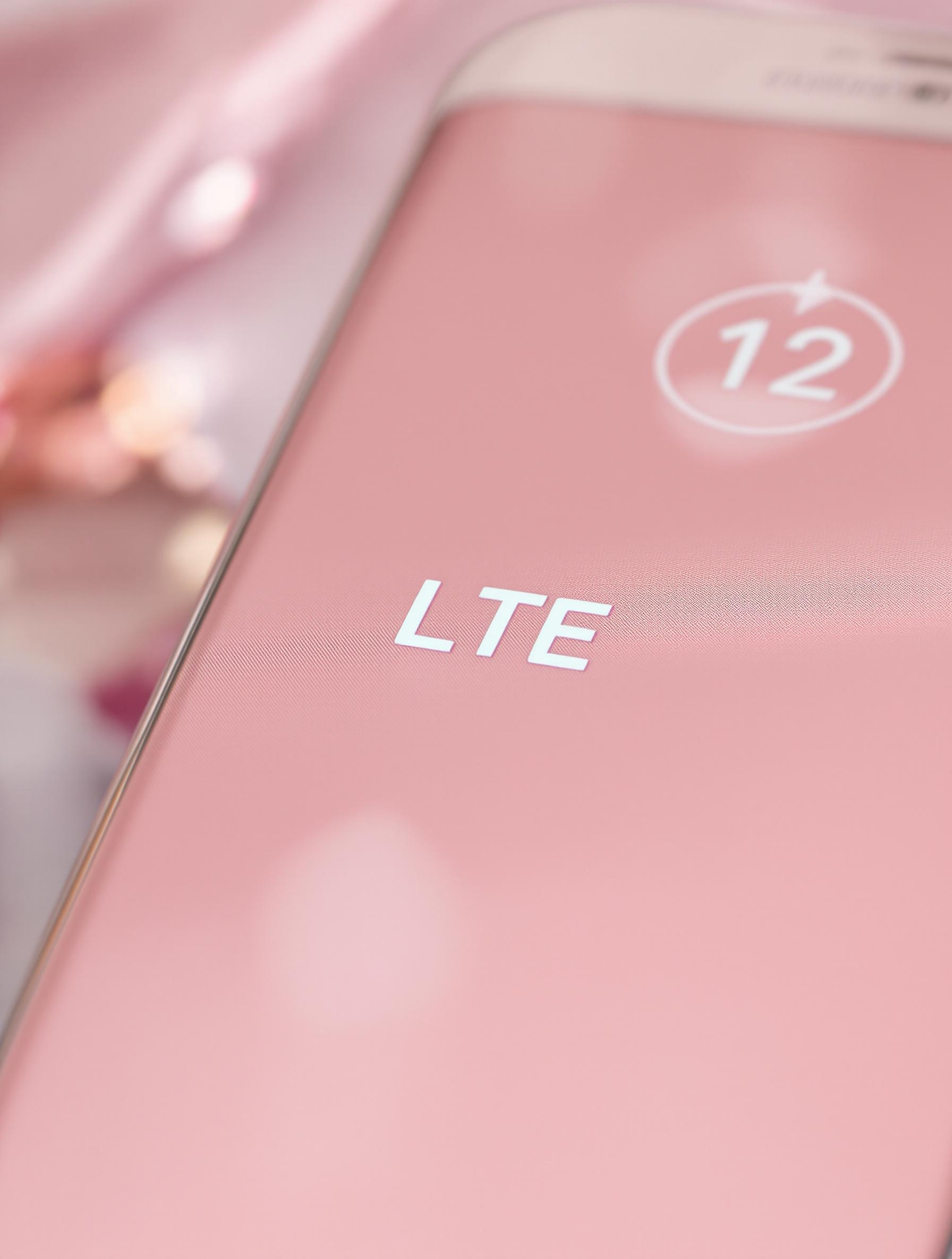 Icône LTE stylisée sur écran Samsung