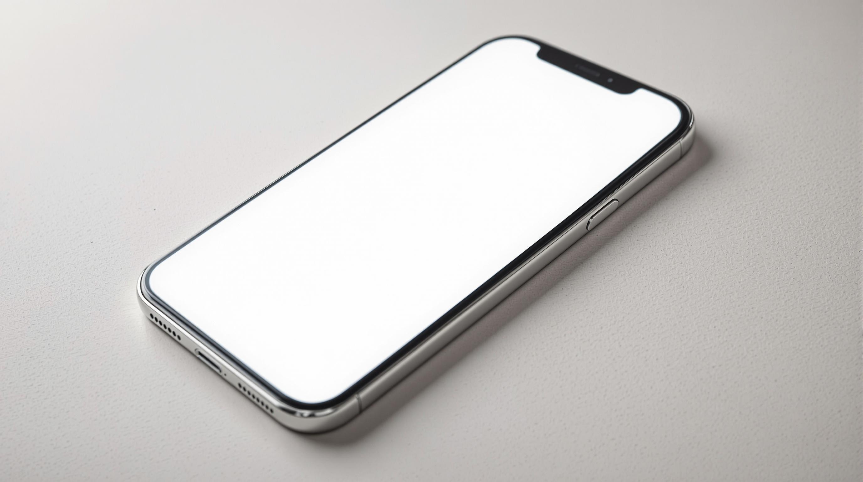 Écran d’accueil vierge d’un iPhone.