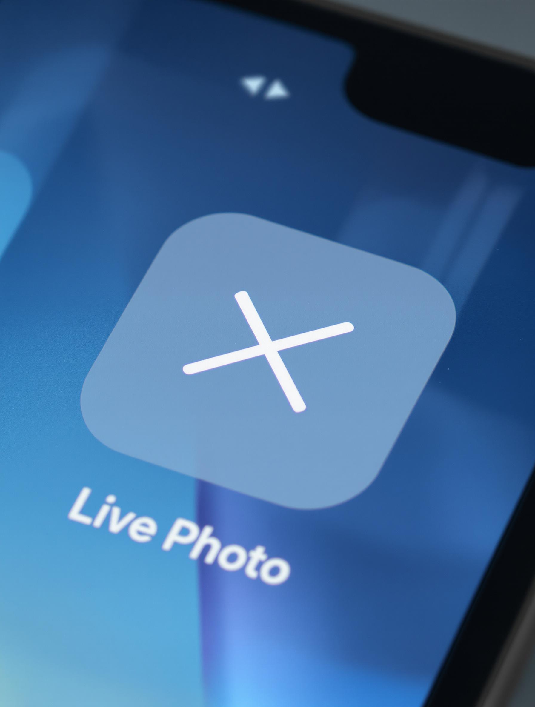 Icône Live Photo grisée iPhone mode Économiseur et ProRAW