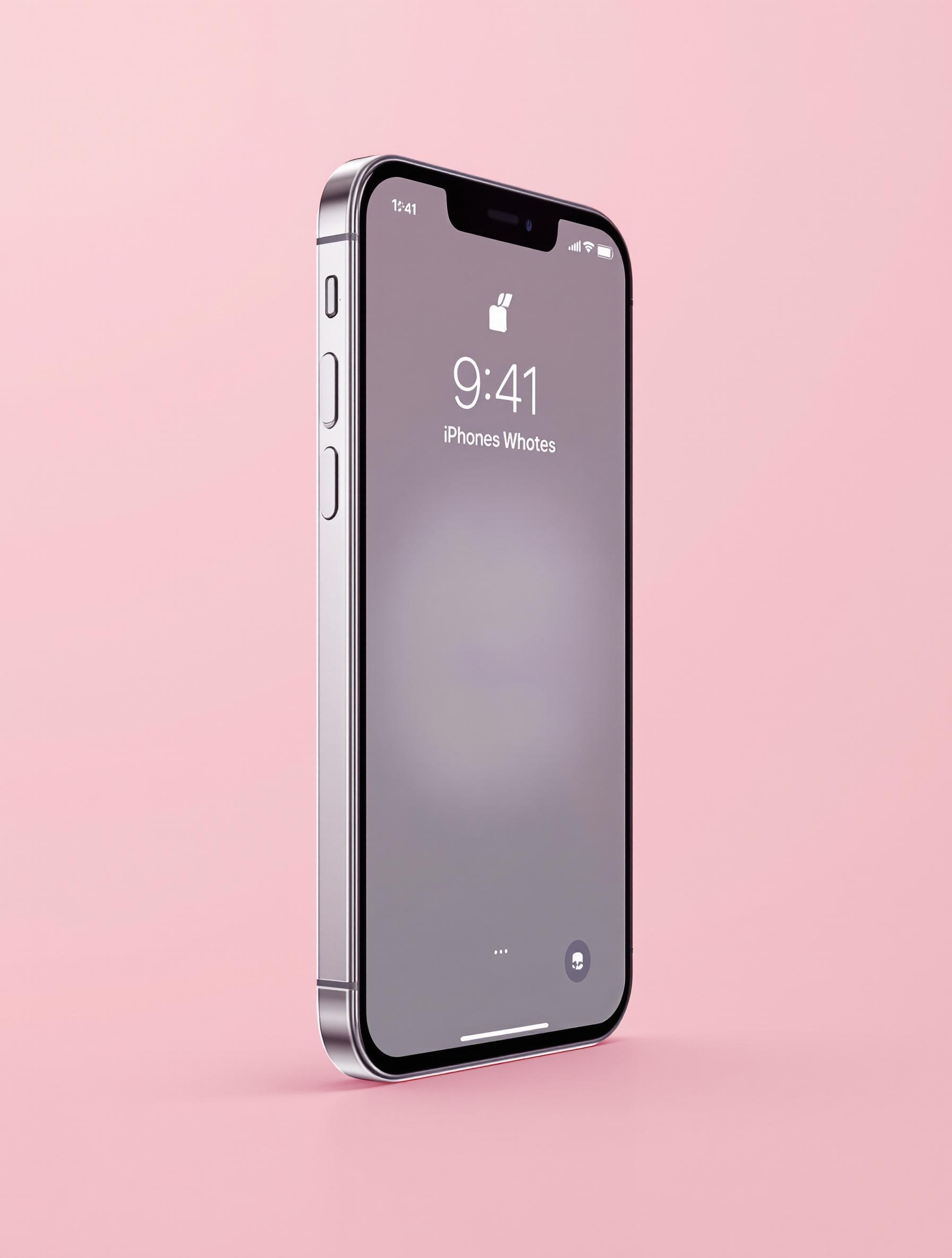 iPhone affichant l’application Notes sur fond rose quartz