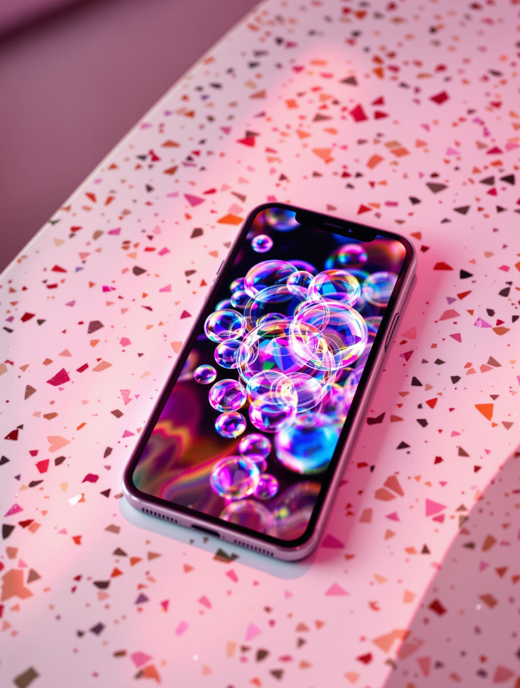 Live Photo iPhone bulles rose quartz quintessence sensorielle