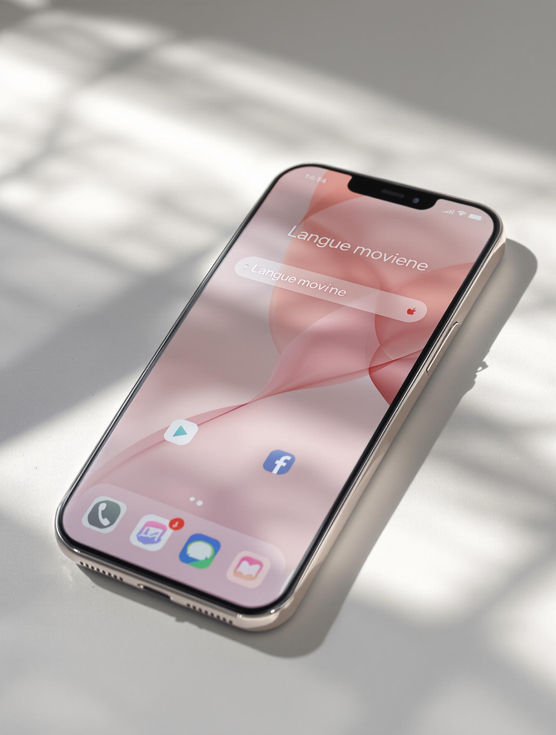 Widget Langue iOS sur iPhone 14 Pro Max