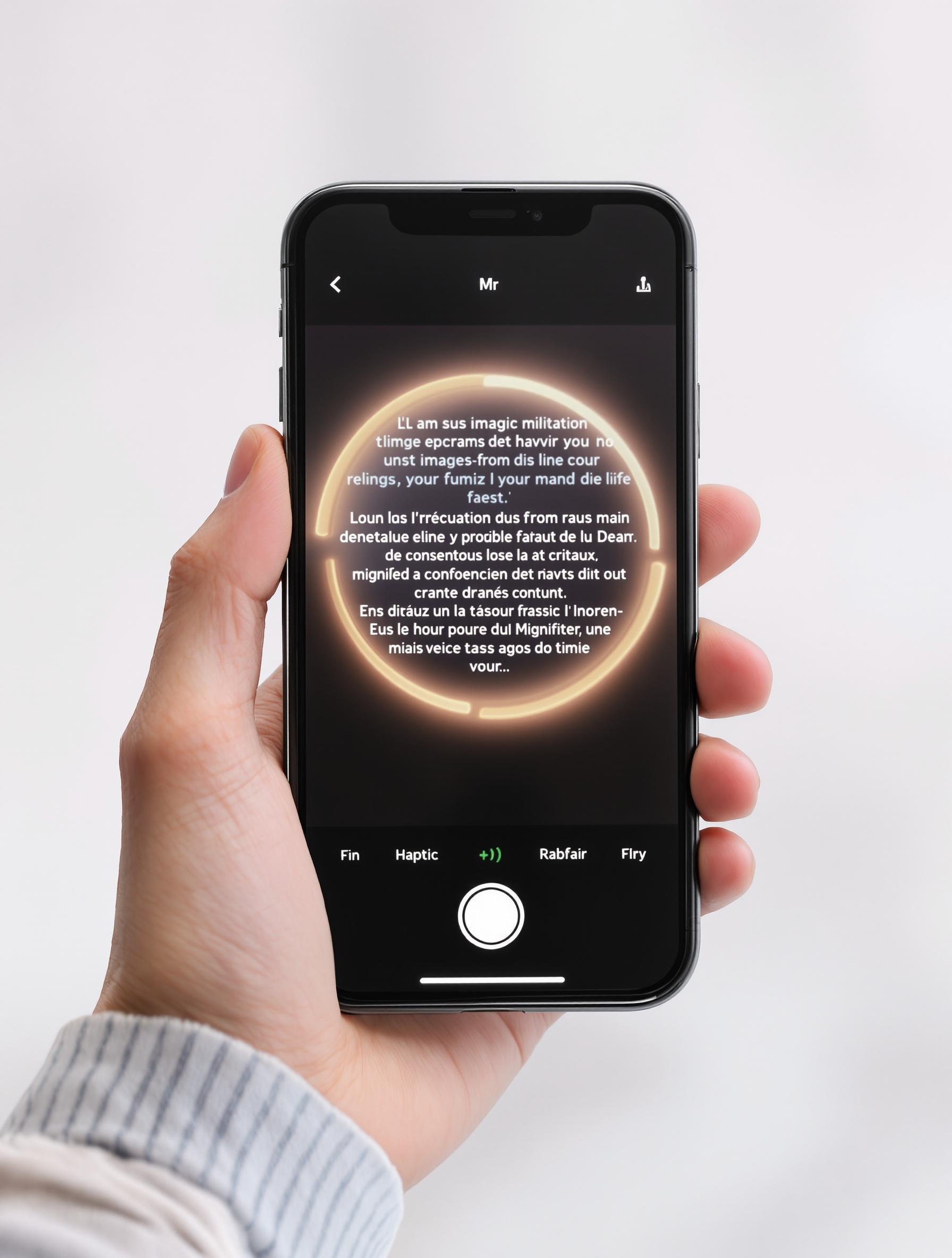 Loupe mobile avec stabilisation activée