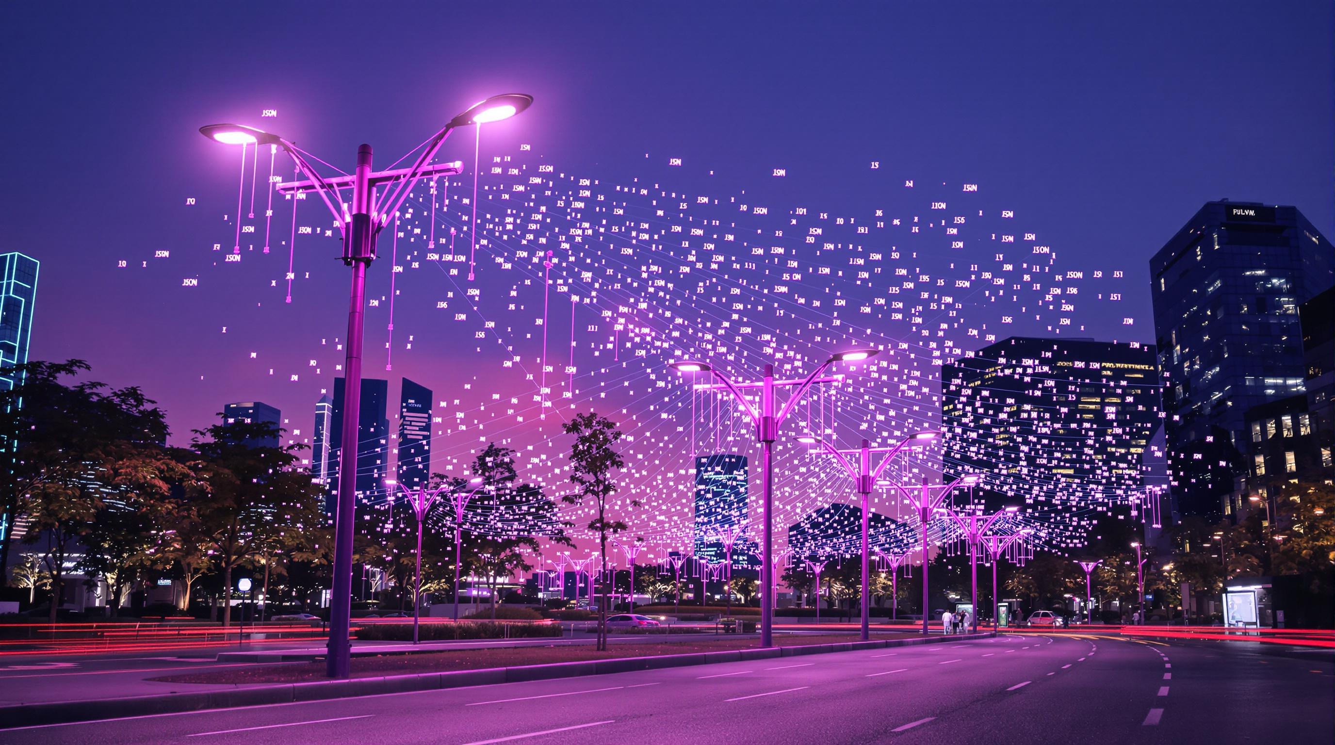 Lampadaires connectés utilisant Sigfox pour transmettre des données en temps réel.