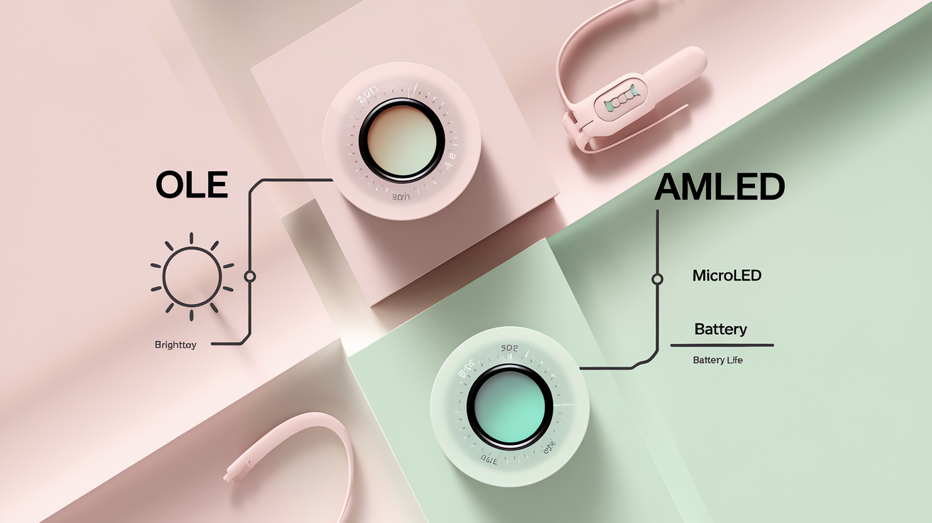 Comparatif des technologies d’écran OLED, AMOLED et microLED pour montres connectées