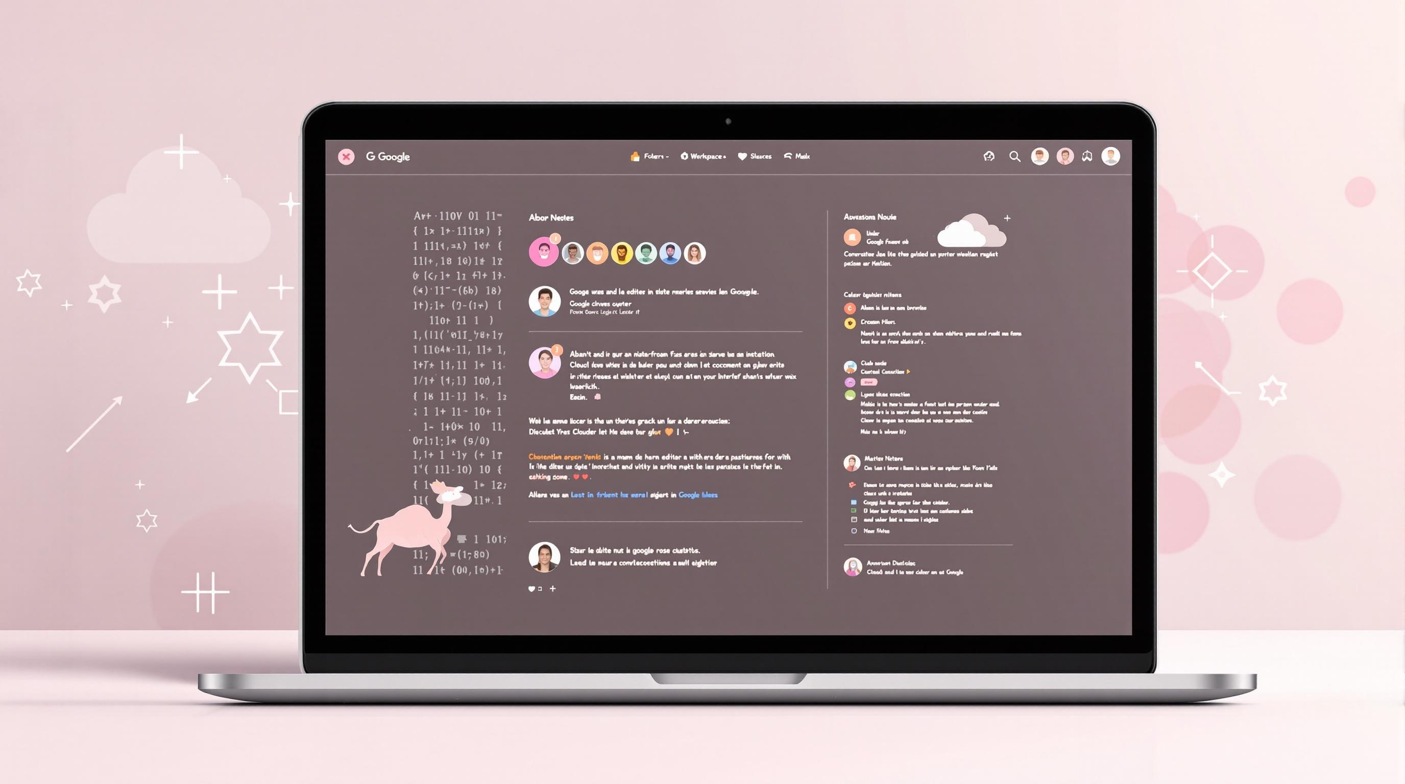 Interface collaborative de Google Workspace